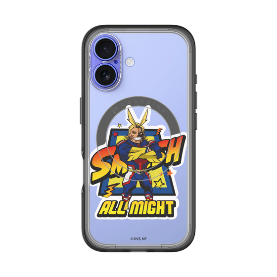 スリムプロテクションプレミアムケース with MagSafe［ 僕のヒーローアカデミア - ミニキャラ - オールマイト ］
