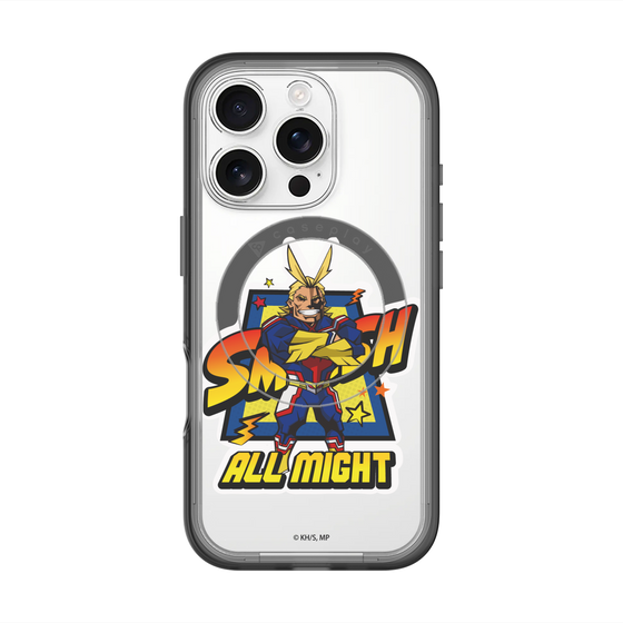 スリムプロテクションプレミアムケース with MagSafe［ 僕のヒーローアカデミア - ミニキャラ - オールマイト ］
