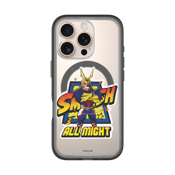 スリムプロテクションプレミアムケース with MagSafe［ 僕のヒーローアカデミア - ミニキャラ - オールマイト ］