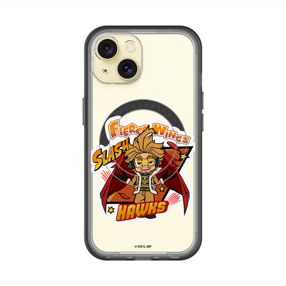 スリムプロテクションプレミアムケース with MagSafe［ 僕のヒーローアカデミア - ミニキャラ - ホークス ］