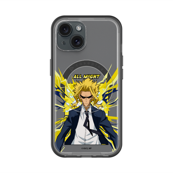 スリムプロテクションプレミアムケース with MagSafe［ 僕のヒーローアカデミア - ポップ -オールマイト ］