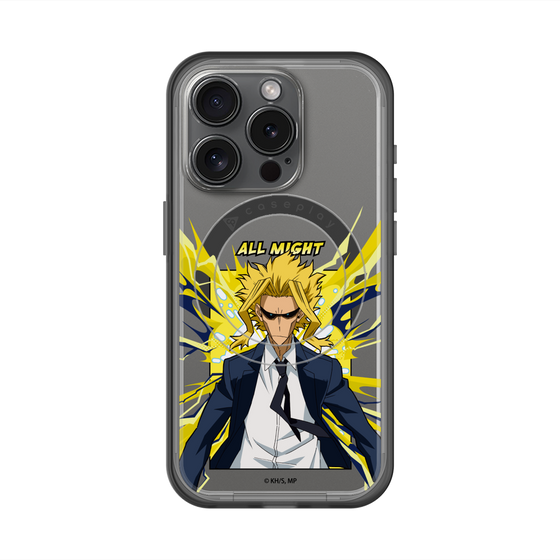 スリムプロテクションプレミアムケース with MagSafe［ 僕のヒーローアカデミア - ポップ -オールマイト ］