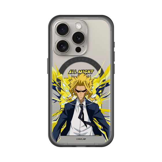 スリムプロテクションプレミアムケース with MagSafe［ 僕のヒーローアカデミア - ポップ -オールマイト ］