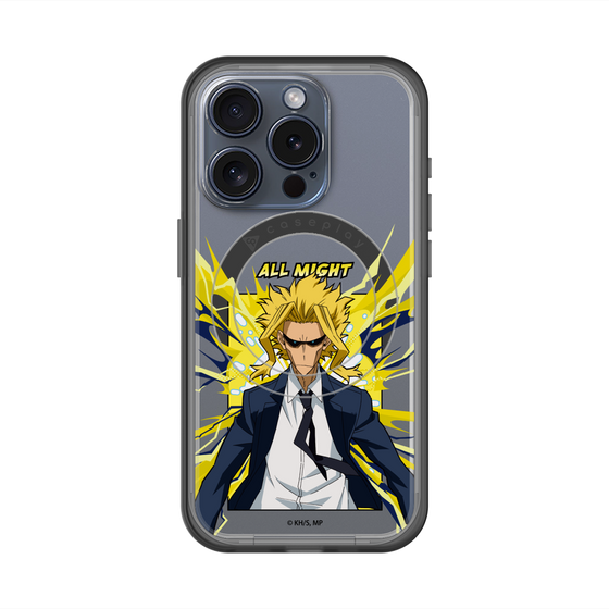 スリムプロテクションプレミアムケース with MagSafe［ 僕のヒーローアカデミア - ポップ -オールマイト ］