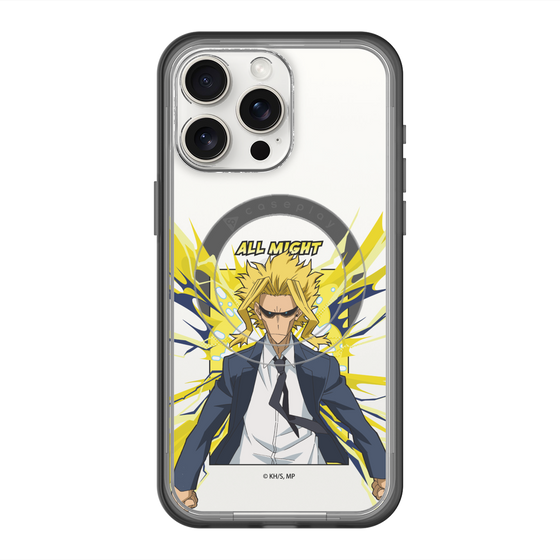 スリムプロテクションプレミアムケース with MagSafe［ 僕のヒーローアカデミア - ポップ -オールマイト ］