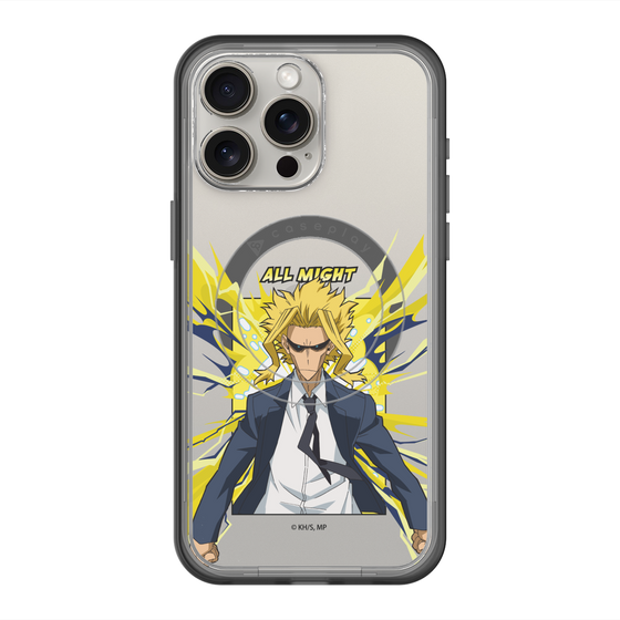 スリムプロテクションプレミアムケース with MagSafe［ 僕のヒーローアカデミア - ポップ -オールマイト ］