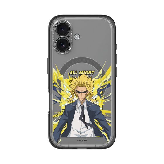 スリムプロテクションプレミアムケース with MagSafe［ 僕のヒーローアカデミア - ポップ -オールマイト ］