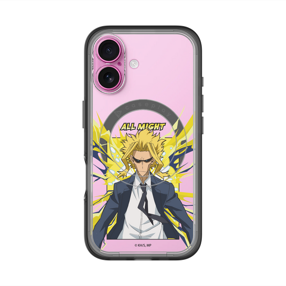 スリムプロテクションプレミアムケース with MagSafe［ 僕のヒーローアカデミア - ポップ -オールマイト ］