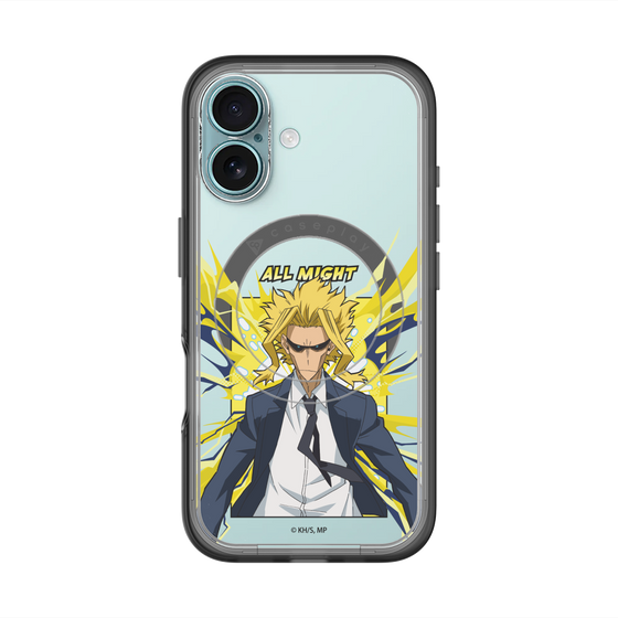 スリムプロテクションプレミアムケース with MagSafe［ 僕のヒーローアカデミア - ポップ -オールマイト ］