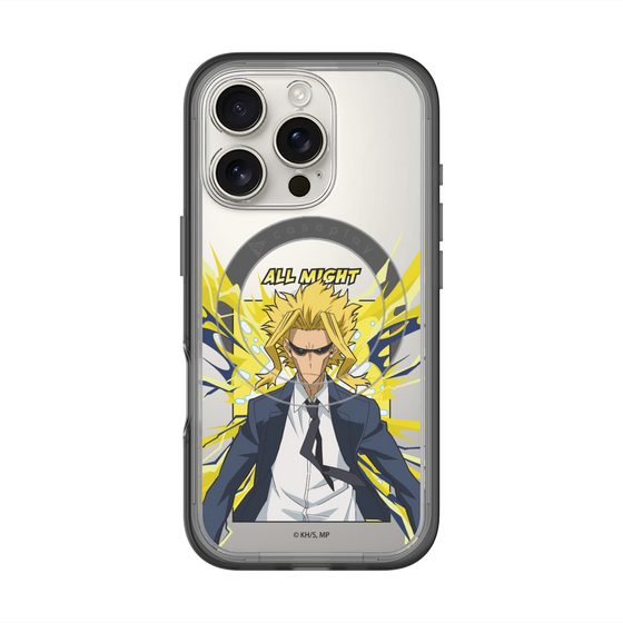 スリムプロテクションプレミアムケース with MagSafe［ 僕のヒーローアカデミア - ポップ -オールマイト ］