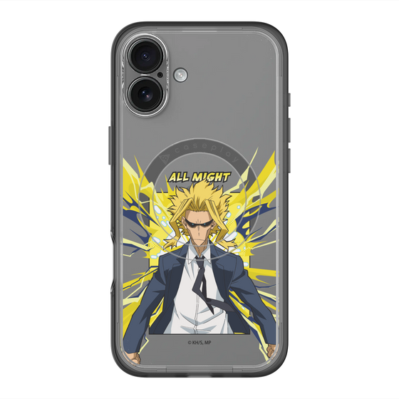スリムプロテクションプレミアムケース with MagSafe［ 僕のヒーローアカデミア - ポップ -オールマイト ］