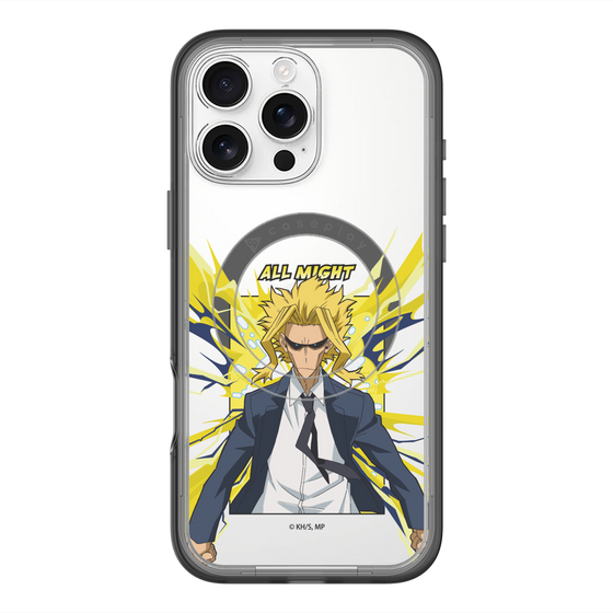 スリムプロテクションプレミアムケース with MagSafe［ 僕のヒーローアカデミア - ポップ -オールマイト ］