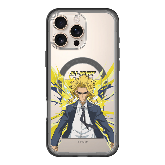 スリムプロテクションプレミアムケース with MagSafe［ 僕のヒーローアカデミア - ポップ -オールマイト ］