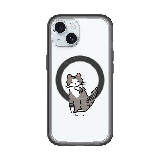 スリムプロテクションプレミアムケース with MagSafe［ オリジナル - CASEPLAYネコ - tabby ］