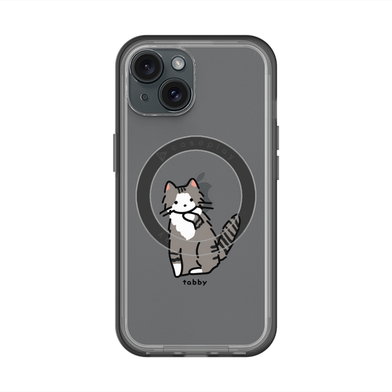 スリムプロテクションプレミアムケース with MagSafe［ オリジナル - CASEPLAYネコ - tabby ］