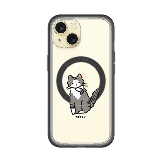 スリムプロテクションプレミアムケース with MagSafe［ オリジナル - CASEPLAYネコ - tabby ］