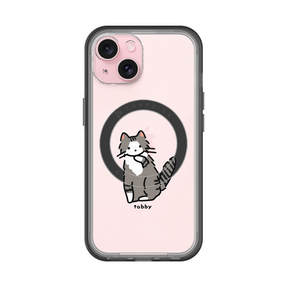 スリムプロテクションプレミアムケース with MagSafe［ オリジナル - CASEPLAYネコ - tabby ］