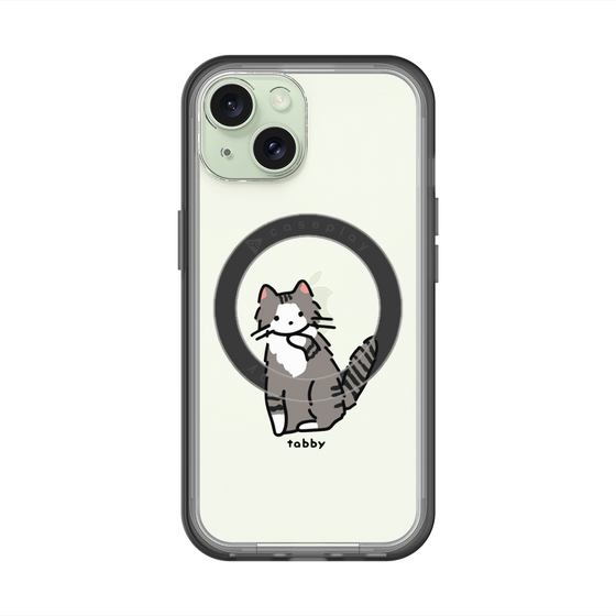 スリムプロテクションプレミアムケース with MagSafe［ オリジナル - CASEPLAYネコ - tabby ］