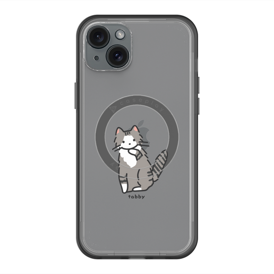 スリムプロテクションプレミアムケース with MagSafe［ オリジナル - CASEPLAYネコ - tabby ］