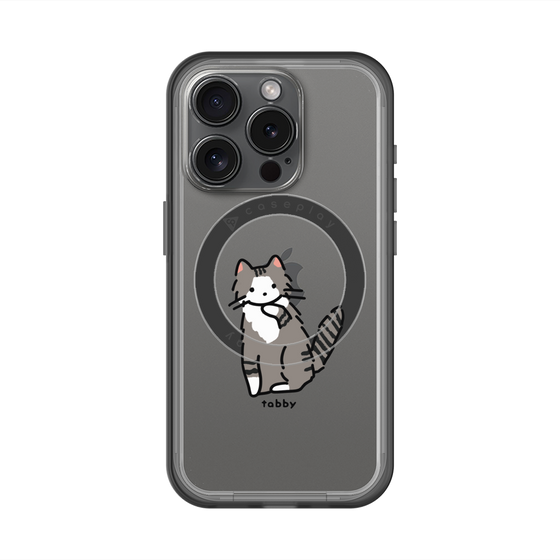 スリムプロテクションプレミアムケース with MagSafe［ オリジナル - CASEPLAYネコ - tabby ］