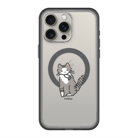 スリムプロテクションプレミアムケース with MagSafe［ オリジナル - CASEPLAYネコ - tabby ］