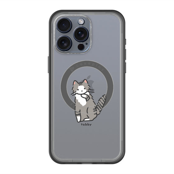 スリムプロテクションプレミアムケース with MagSafe［ オリジナル - CASEPLAYネコ - tabby ］