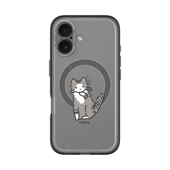 スリムプロテクションプレミアムケース with MagSafe［ オリジナル - CASEPLAYネコ - tabby ］