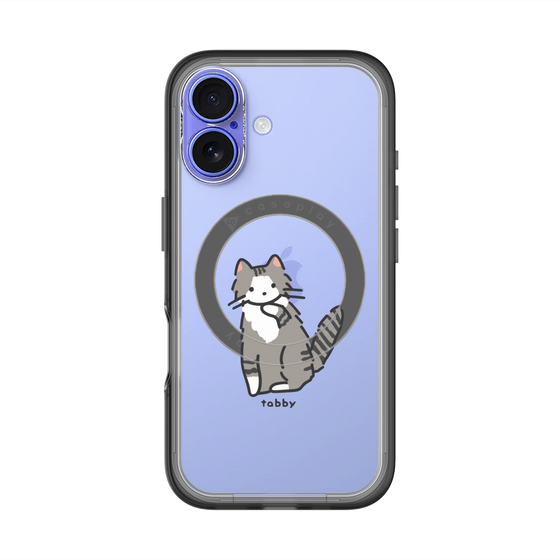 スリムプロテクションプレミアムケース with MagSafe［ オリジナル - CASEPLAYネコ - tabby ］