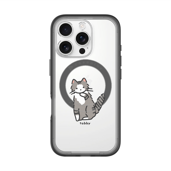 スリムプロテクションプレミアムケース with MagSafe［ オリジナル - CASEPLAYネコ - tabby ］