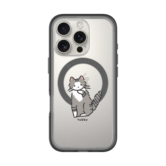 スリムプロテクションプレミアムケース with MagSafe［ オリジナル - CASEPLAYネコ - tabby ］