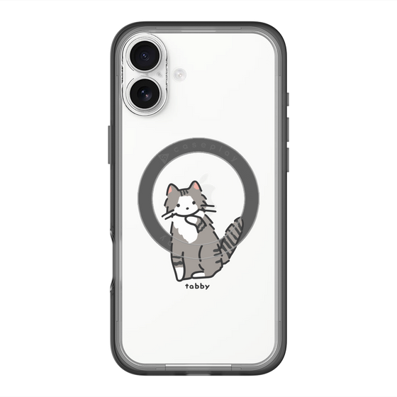 スリムプロテクションプレミアムケース with MagSafe［ オリジナル - CASEPLAYネコ - tabby ］