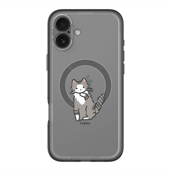 スリムプロテクションプレミアムケース with MagSafe［ オリジナル - CASEPLAYネコ - tabby ］