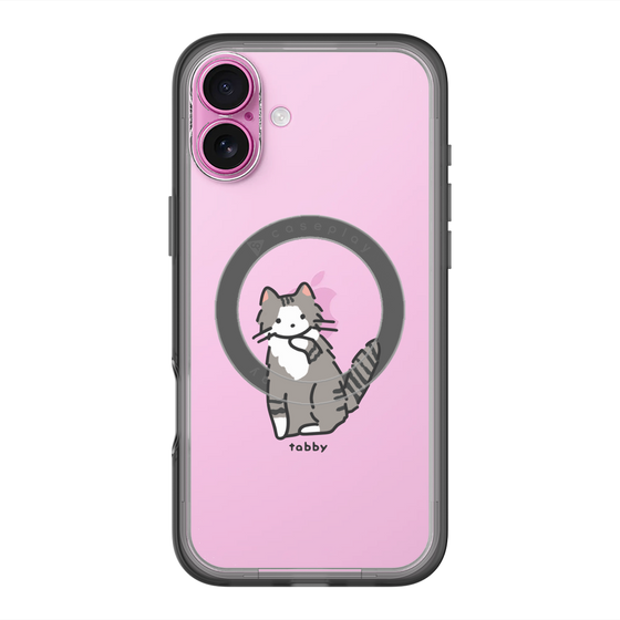 スリムプロテクションプレミアムケース with MagSafe［ オリジナル - CASEPLAYネコ - tabby ］