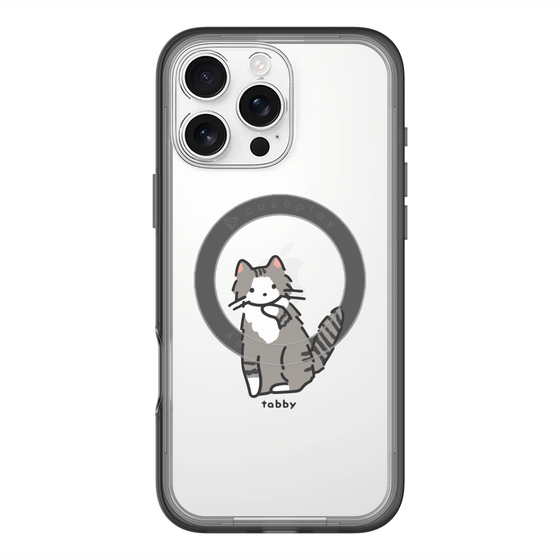 スリムプロテクションプレミアムケース with MagSafe［ オリジナル - CASEPLAYネコ - tabby ］