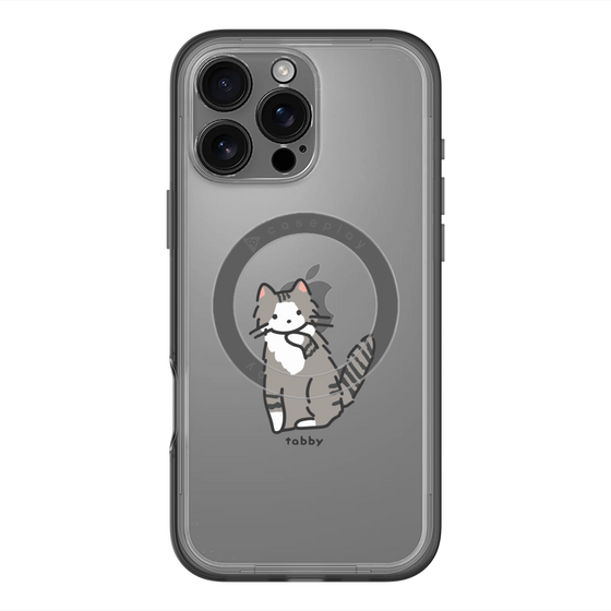 スリムプロテクションプレミアムケース with MagSafe［ オリジナル - CASEPLAYネコ - tabby ］