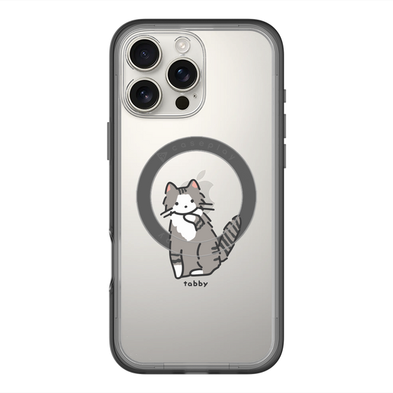 スリムプロテクションプレミアムケース with MagSafe［ オリジナル - CASEPLAYネコ - tabby ］