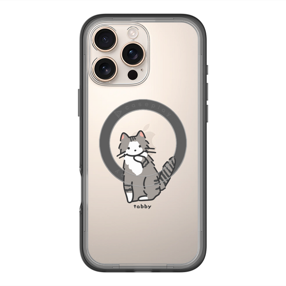 スリムプロテクションプレミアムケース with MagSafe［ オリジナル - CASEPLAYネコ - tabby ］