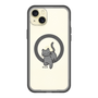 スリムプロテクションプレミアムケース with MagSafe［ オリジナル - CASEPLAYネコ - black ］