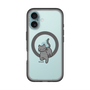 スリムプロテクションプレミアムケース with MagSafe［ オリジナル - CASEPLAYネコ - black ］