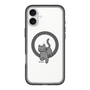 スリムプロテクションプレミアムケース with MagSafe［ オリジナル - CASEPLAYネコ - black ］