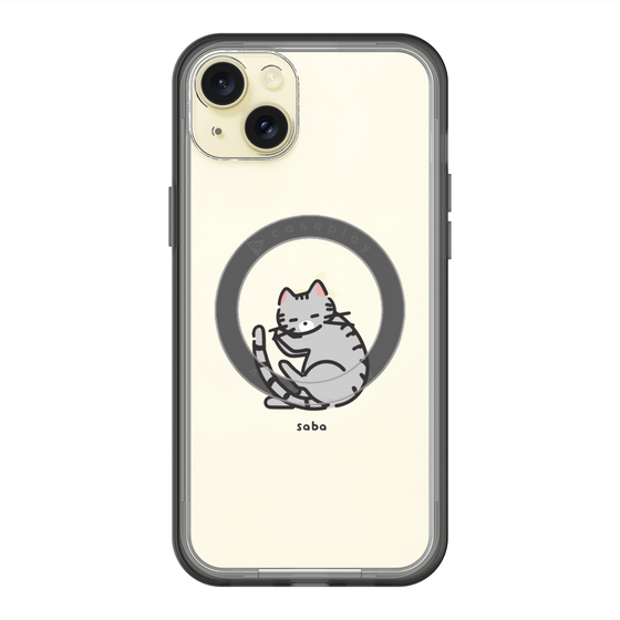 スリムプロテクションプレミアムケース with MagSafe［ オリジナル - CASEPLAYネコ - saba ］