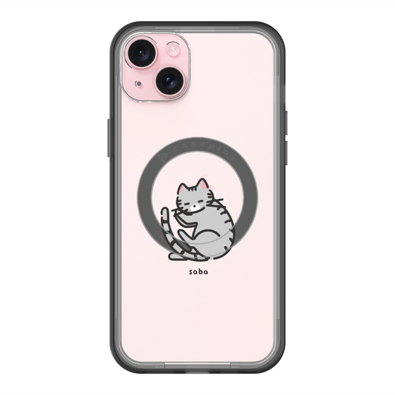 スリムプロテクションプレミアムケース with MagSafe［ オリジナル - CASEPLAYネコ - saba ］