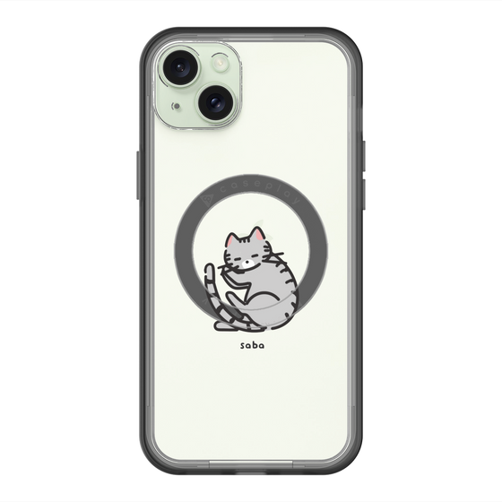 スリムプロテクションプレミアムケース with MagSafe［ オリジナル - CASEPLAYネコ - saba ］