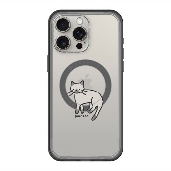 スリムプロテクションプレミアムケース with MagSafe［ オリジナル - CASEPLAYネコ - pointed ］