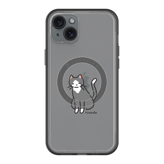 スリムプロテクションプレミアムケース with MagSafe［ オリジナル - CASEPLAYネコ - tuxedo ］