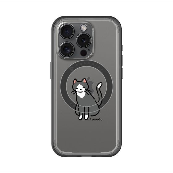 スリムプロテクションプレミアムケース with MagSafe［ オリジナル - CASEPLAYネコ - tuxedo ］
