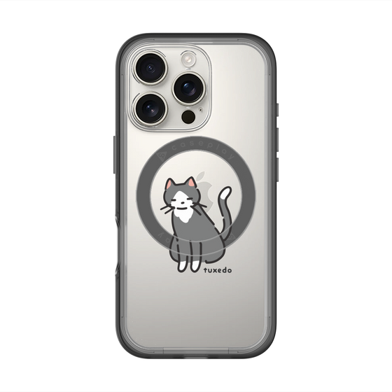 スリムプロテクションプレミアムケース with MagSafe［ オリジナル - CASEPLAYネコ - tuxedo ］