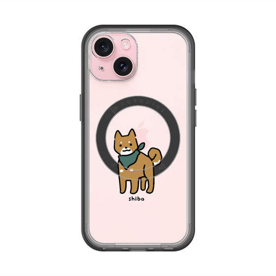 スリムプロテクションプレミアムケース with MagSafe［ オリジナル - CASEPLAYイヌ - shiba ］