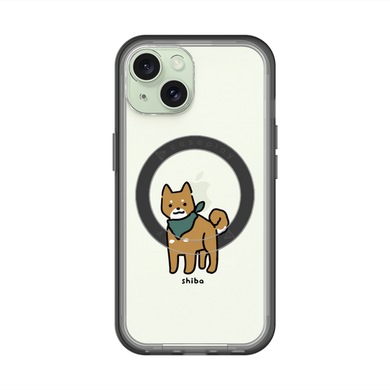 スリムプロテクションプレミアムケース with MagSafe［ オリジナル - CASEPLAYイヌ - shiba ］
