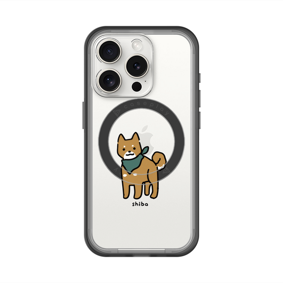 スリムプロテクションプレミアムケース with MagSafe［ オリジナル - CASEPLAYイヌ - shiba ］